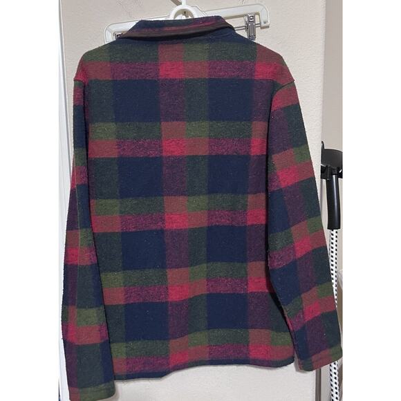 John Wayne mens 1/4 SNAP Shirt Flannel Pullover Fleece Checked sz M Western - Picture 5 of 6